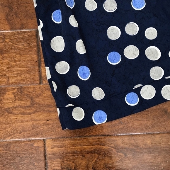 Banana Republic Strapless Blue Polka Dot Dress - Picture 4 of 5